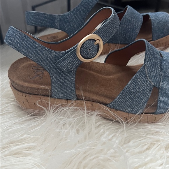 Sofft Denim Blue Strappy Sandals - Picture 3 of 3